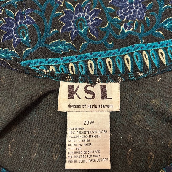 KSL multicolor Asian-inspired tank, size 20W - Picture 6 of 6